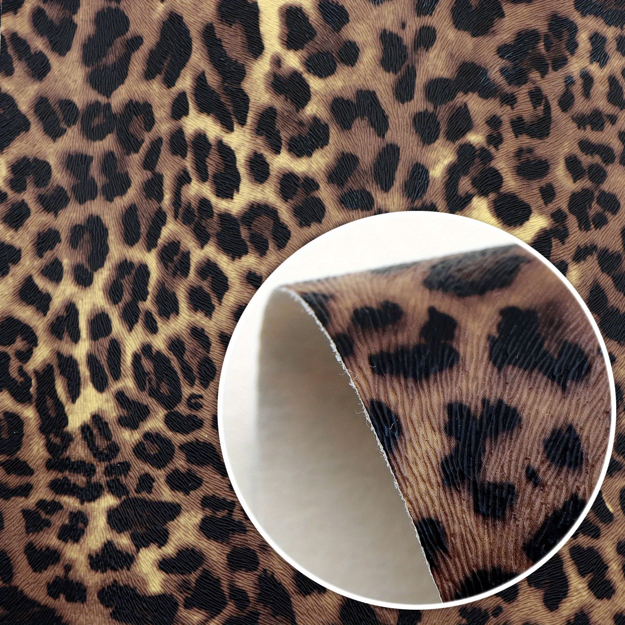 Image of 1roll Large Size 11.81x55.12inch Animals Leopard Pattern Faux Leather Sheets Matte Bump Textured Synthetic Leather Fabric Roll For Earrings Bows Crafts Handbags Pouches Projects Decorations