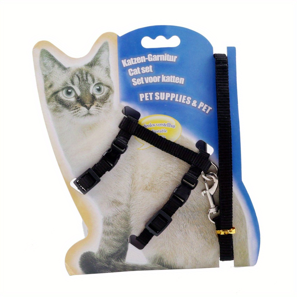 Secure And Comfortable Adjustable Cat Harness And Leash Set Fit For Kittens - Keep Your Feline Friend Safe And Happy!