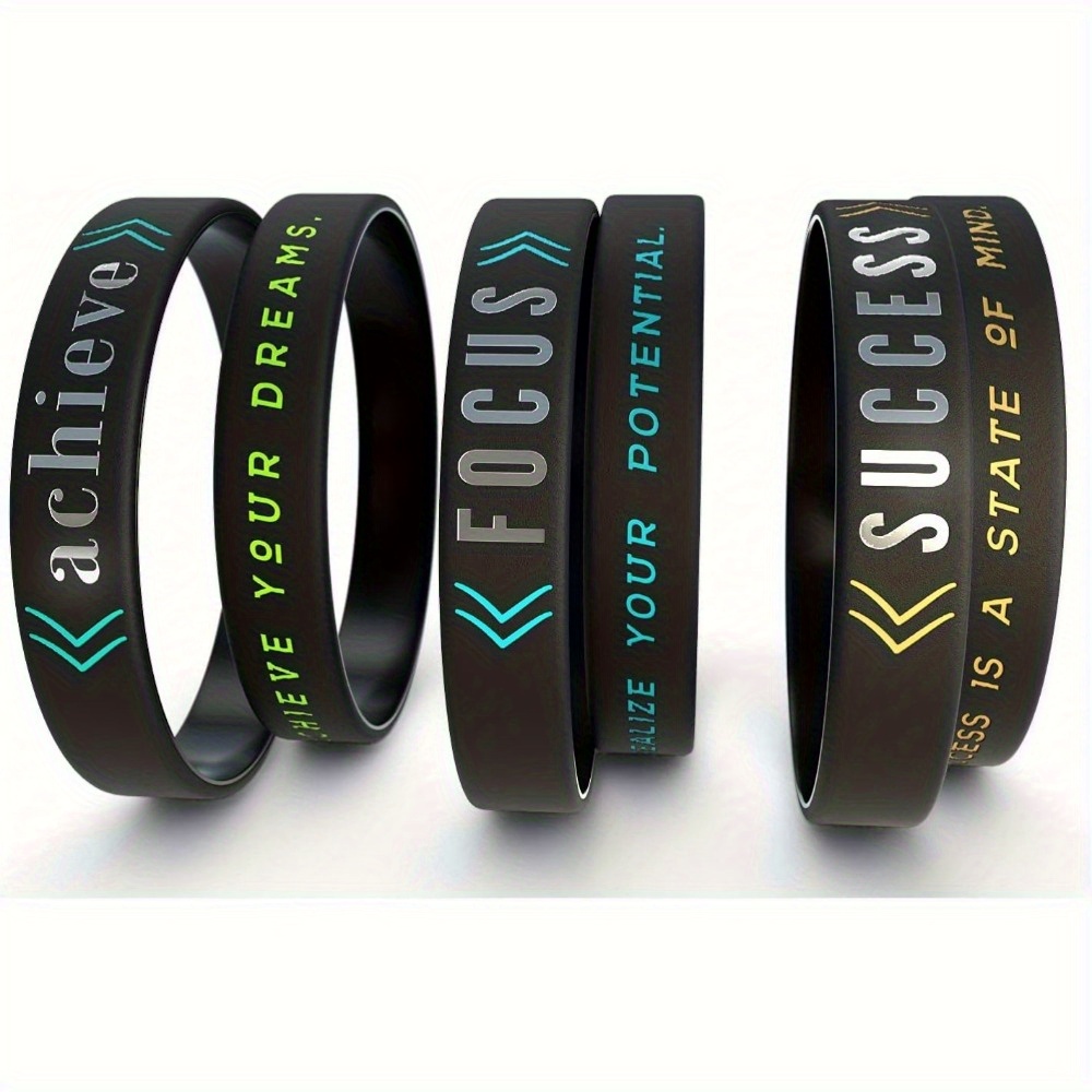 

12 , , , - Inspirational Wristbands Messages - Suitable Size For Men And Women In Adults