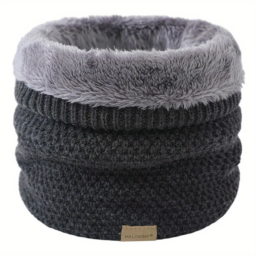 1pc Plush Thick Neck Scarf Women Men Winter -like Collar Rings Scarves Outdoor Sport Collar Infinity