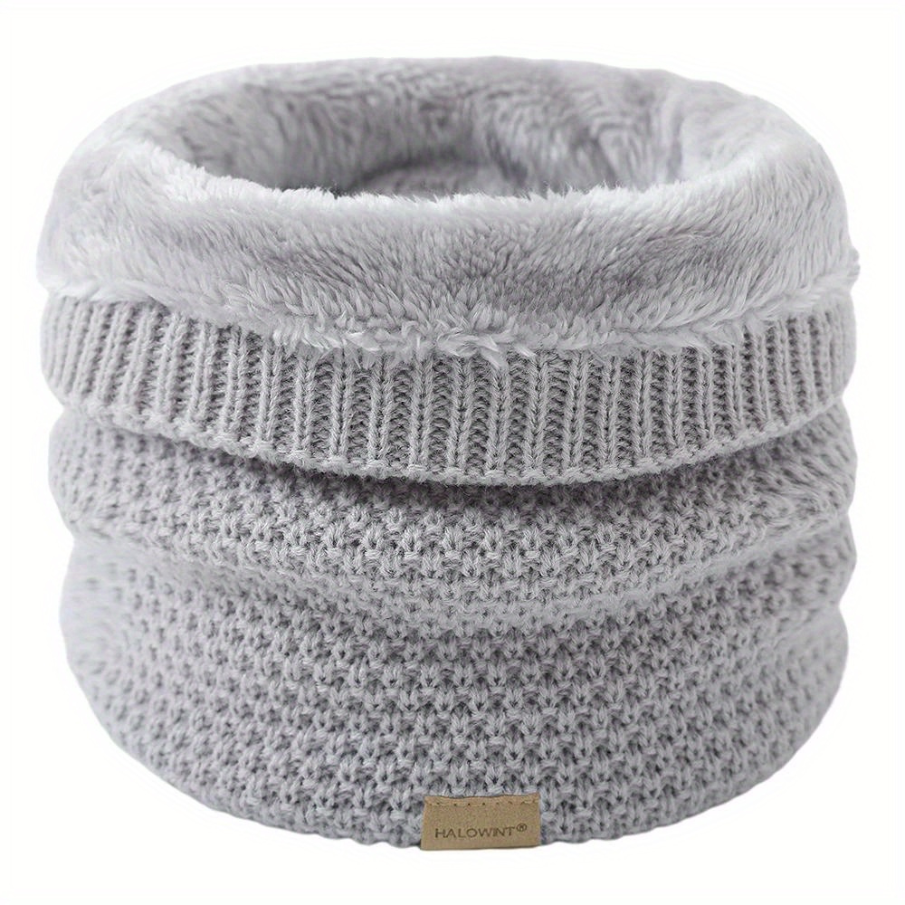 Image of 1pc Plush Thick Neck Scarf Women Men Winter -like Collar Rings Scarves Outdoor Sport Collar Infinity