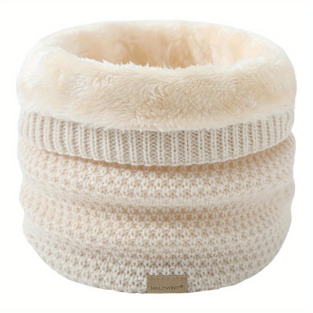 Image of 1pc Plush Thick Neck Scarf Women Men Winter -like Collar Rings Scarves Outdoor Sport Collar Infinity