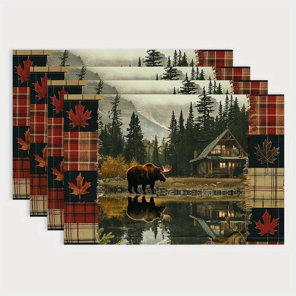 

4pcs, Dining Table Placemats (), Table , Table Placemat For Decor