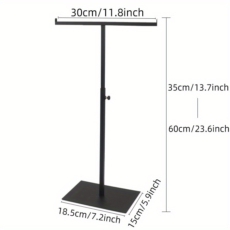 TEMU Soporte de exhibición de acero inoxidable para bufandas, chalecos, ropa interior, bragas y bolsos, perchero multifuncional de T para corbatas,
