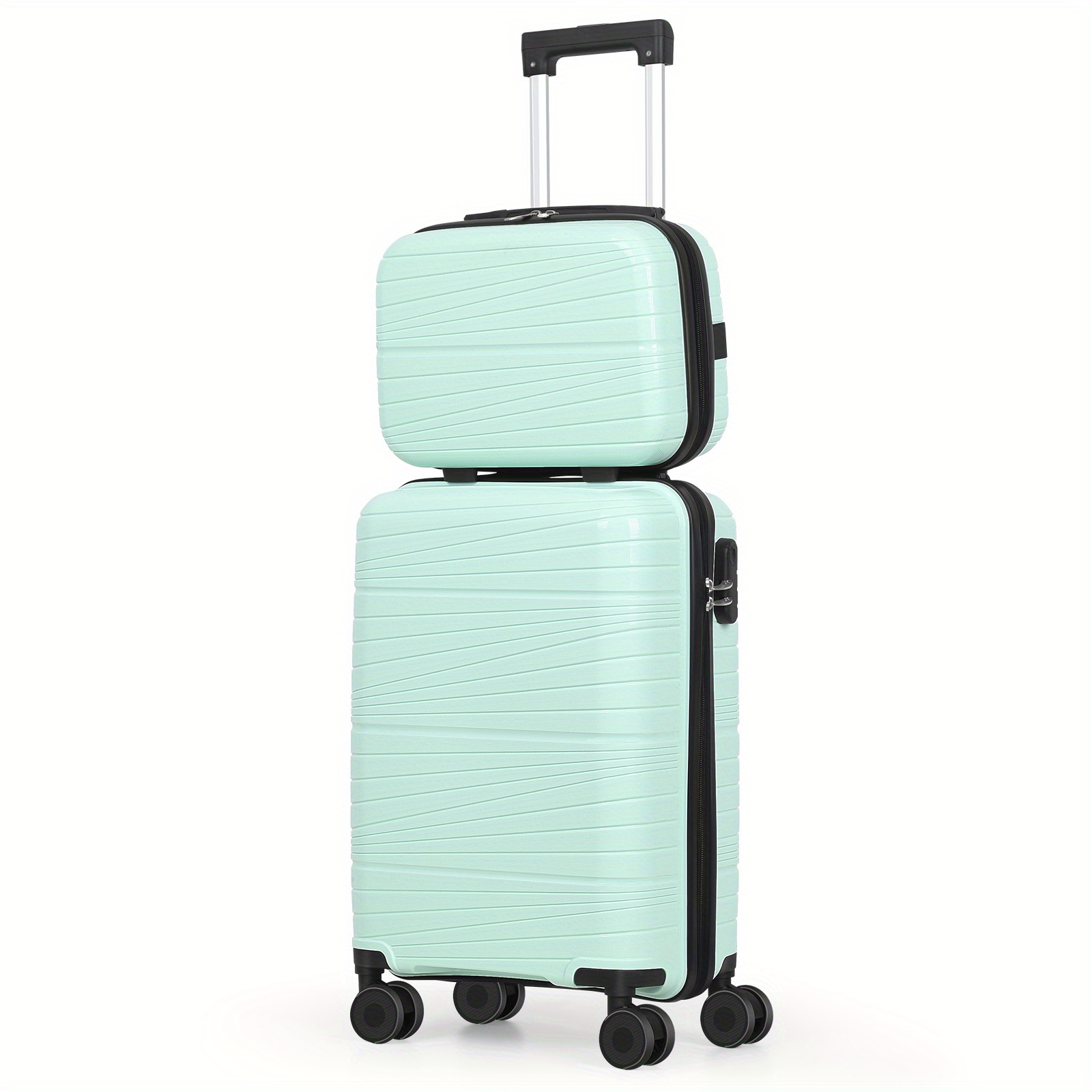 TEMU Carry On Luggage 20 Inch Travel Suitcase Airline Approved Hardside 100% Polycarbonate Lightweight With 4 Wheels Tsa Lock
