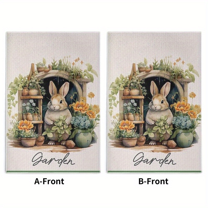 

2pcs - Rabbit & Towels - 18x26 , -use For Bathroom, , And Cleaning - Polyester