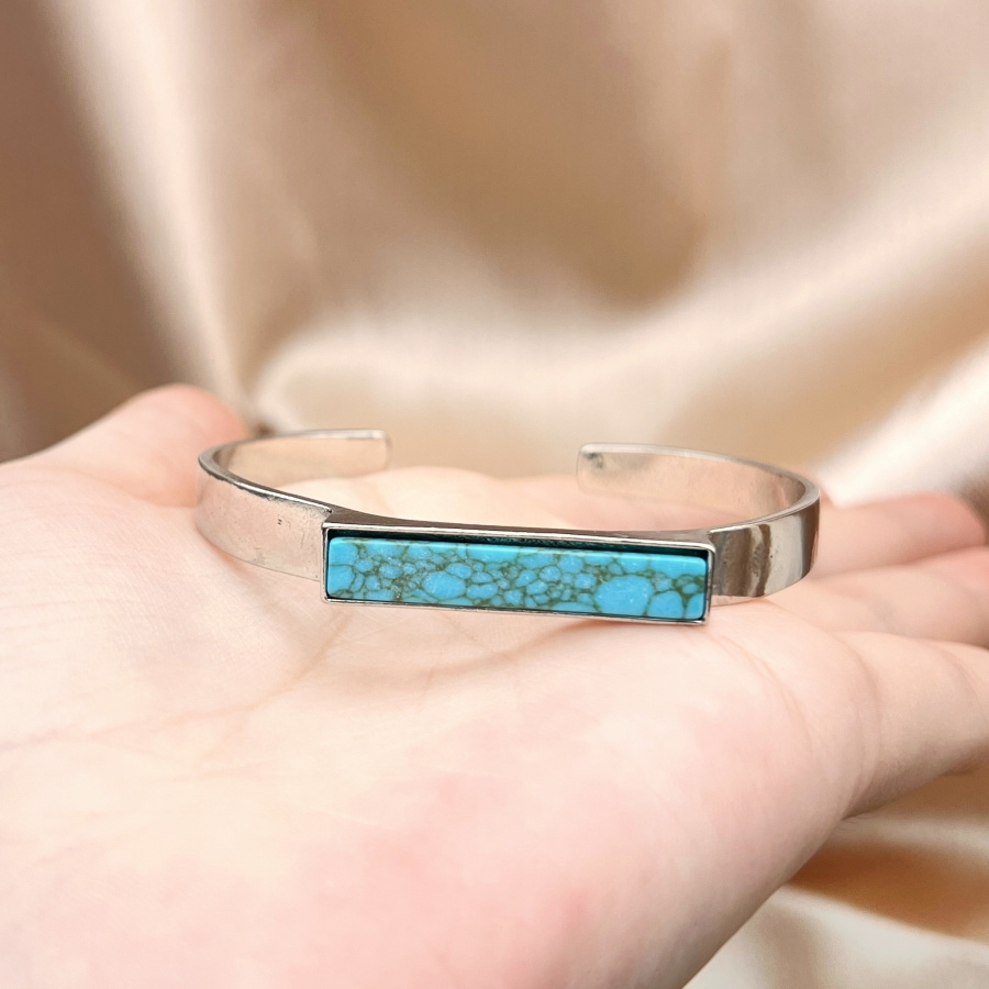 TEMU 1pc Easy And Versatile Turquoise Bracelet, Bohemian Bracelet Jewelry, Men's And Women's Bracelet, The Perfect Jewelry Gift For