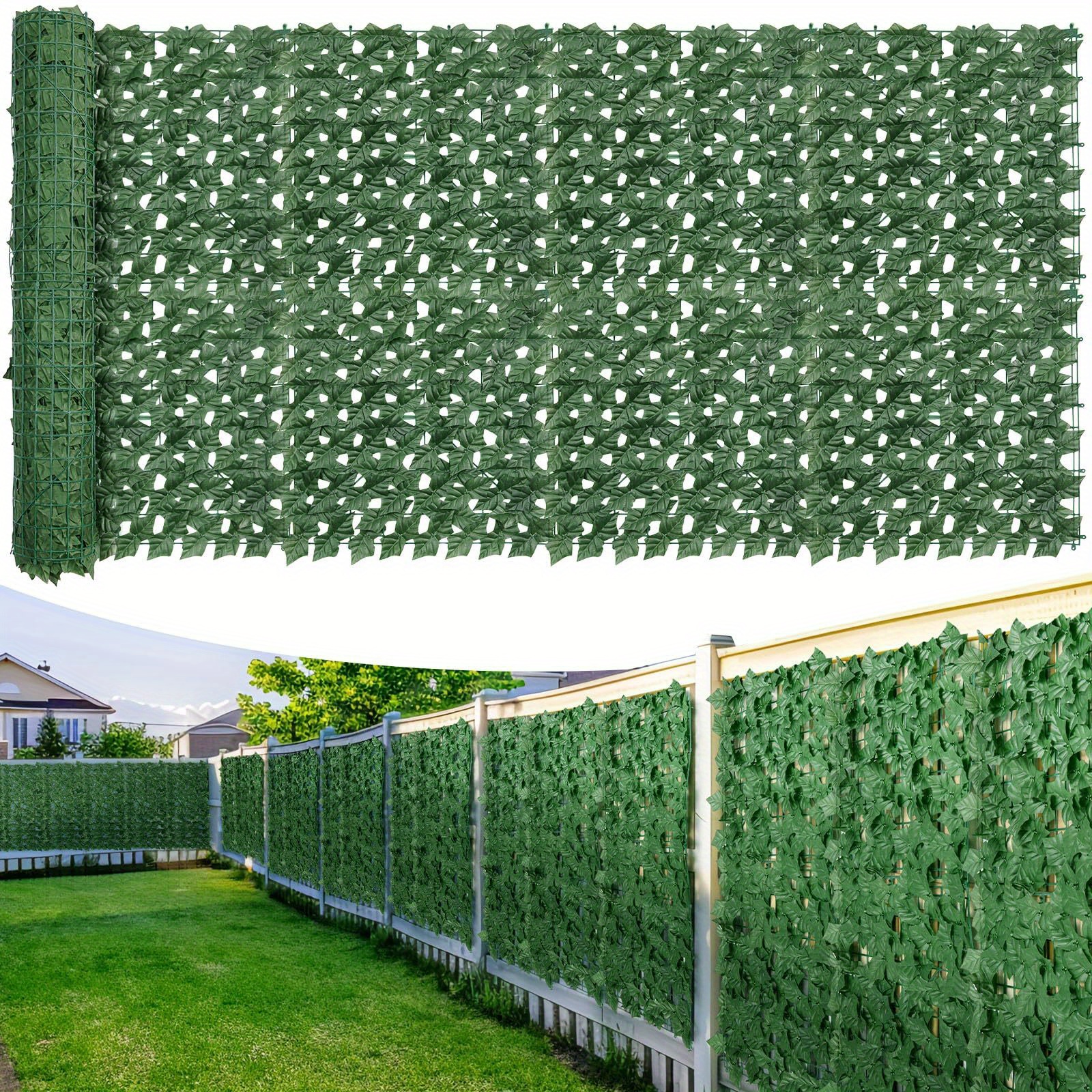 

Artificial Ivy Privacy Fence Screen Outdoor, 40"" Uv-anti-faux Greenery Backdrop Artificial Ivy Vine Leaves Hedge Fence Panel For Patio, Balcony, Garden, Backyard Greenery Wall Decor