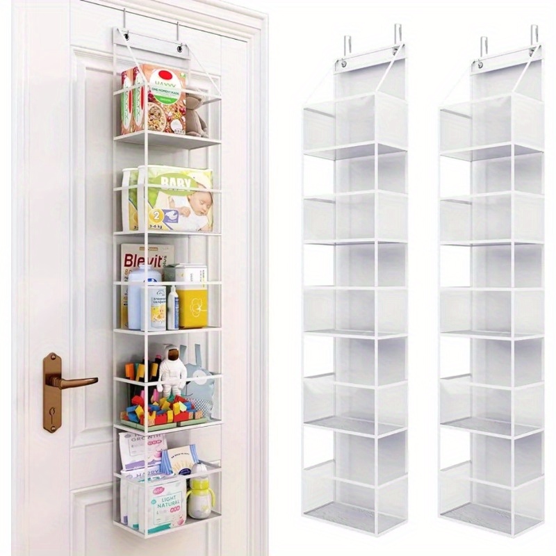 

5-compartment Over-the- Organizer - Hanging Storage Bag For , & Sundries - For Bedroom, Bathroom,