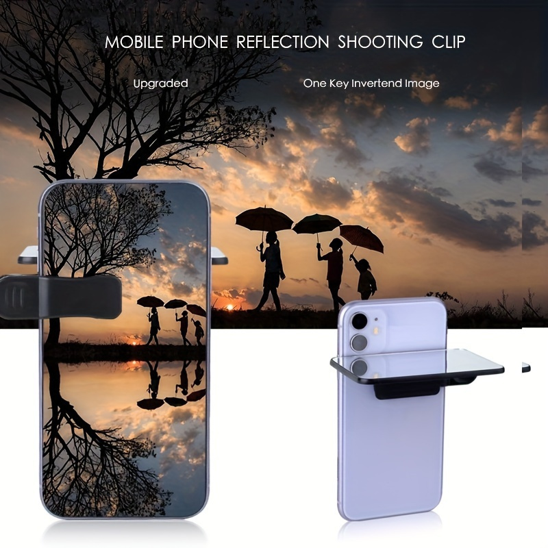 

Smartphone Reflex Shooting Clip - Sky Lens Attachment For Iphone And Smartphones, Plastic Inverted Image Reflector For Travel Selfies And Videos