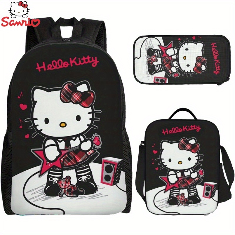 

[authorized] Japanese Homemade Cute Kt Cat Schoolbag High-value Printing Large-capacity Junior High School Backpack