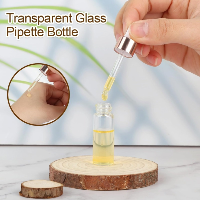 pack 25 pipette bottles ml transparent glass dropper Temu
