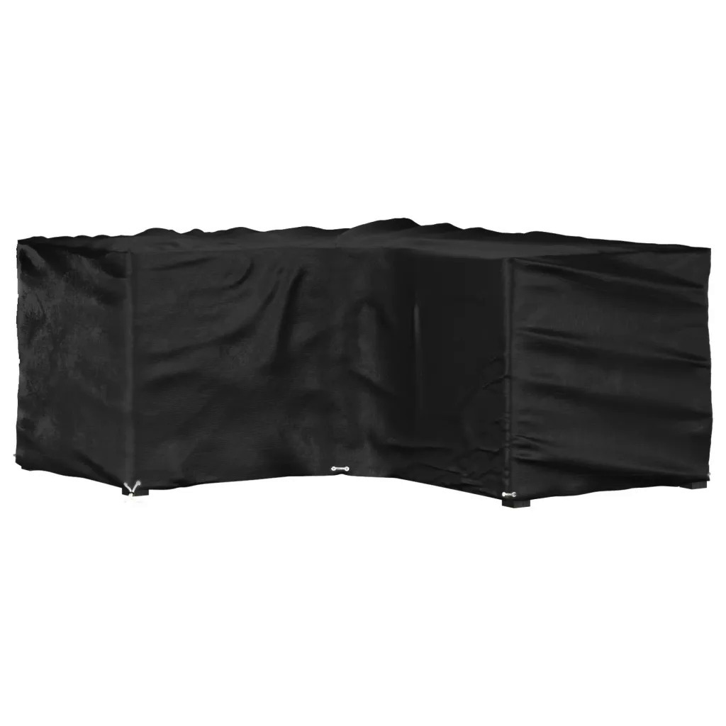 

Housse de Jardin en de L , 73"x73"x35", Noire - Imperméable & Protégée contre les UV avec 12 Œillets Sécurisés pour la Protection de Extérieure, Meubles de Patio Extérieur