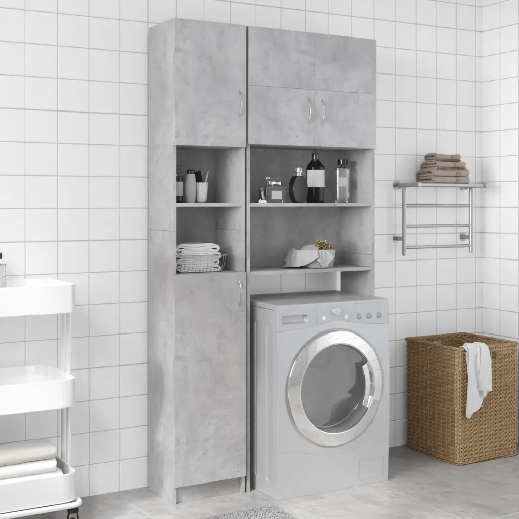 

Bathroom Cabinet Concrete Gray 32x25.5x190cm Wood-based Fabric