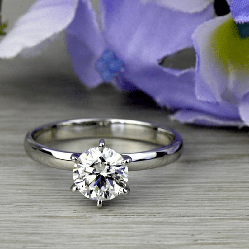 

Sparkling Moissanite Engagement Ring - 0.5-10ct, 925 Sterling Silvery With 18k Golden Plating, Perfect For Parties & Anniversaries