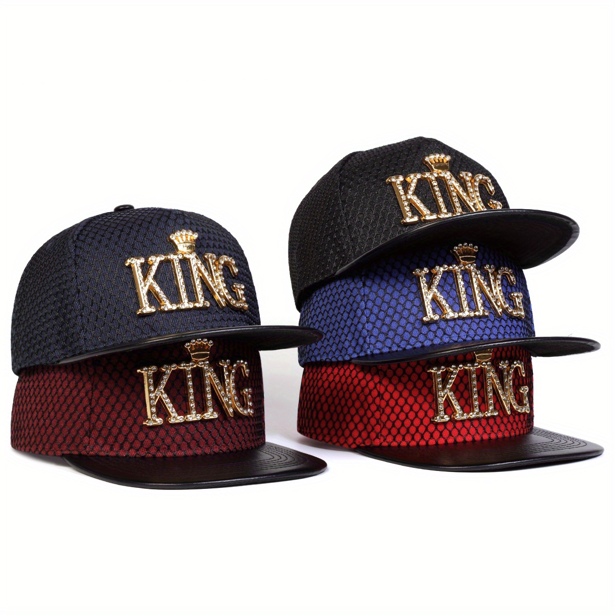 

Men Letter King Hip Hop Hat Outdoor Adjustable Sunscreen Leisure Hat Spring Autumn Travel Tourism Beach Vacation