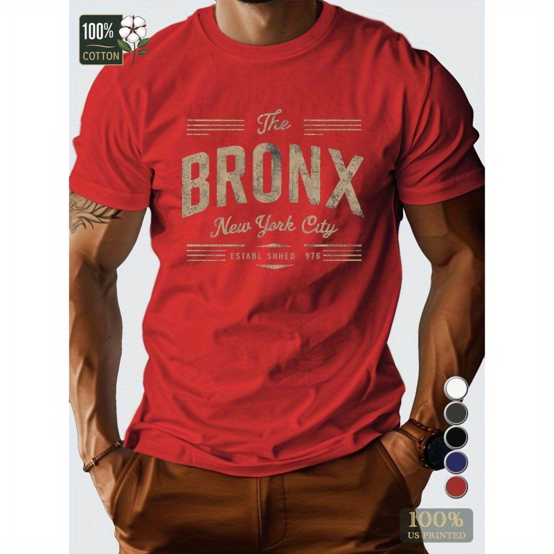 

New York Bronx Pure Cotton Men's Tshirt Comfort Fit