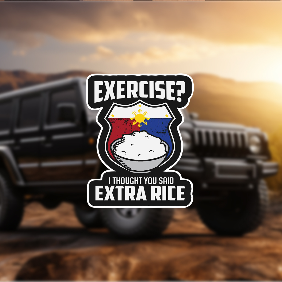 Workout? I Believed You Mentioned * Rice. Humorous Filipino Stickers for  Cars, Including Decals And Bumper Stickers That Are Waterproof, UV  Resistant, And Have a *. * Vinyl Stickers Are Suitable for ..., image size:1200x1200