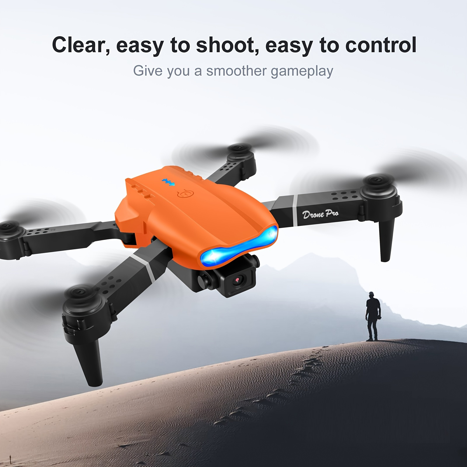 E99 Foldable RC Drone with Dual Camera, Beginner-Friendly UAV for Indoor & Outdoor Use, Wi-Fi Enabled, Rechargeable Battery, Compact Design, Perfect Gift for Halloween or Christmas, Indoor Flying | Compact Drone | Dual Camera Drone, Best for Christmas