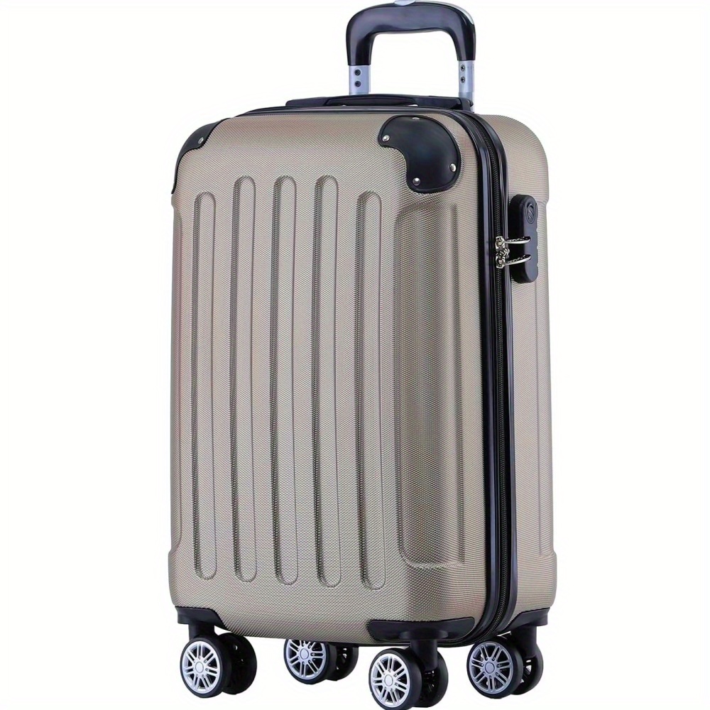 TEMU Boleedy 20-inch -on Suitcase - Durable Abs Hard , Telescoping Handle, Password Lock, Wheels For Business & Travel