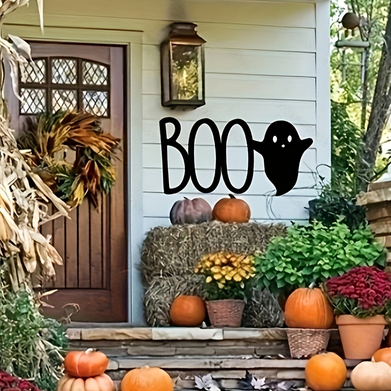 

'boo' Metal - For Halloween & Fall Decor, -mounted