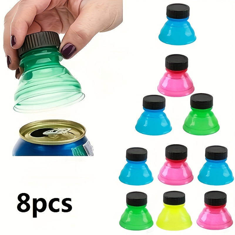 

8pcs Soda Can Covers - Dustproof Bottle Caps For Home, Office, Restaurants & Cafes - Assorted Colors