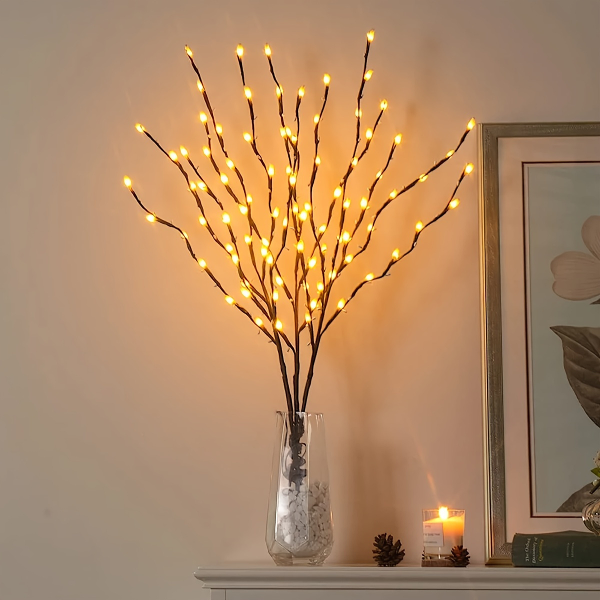 20 led chandeliers indoor decorative lighting for weddings birthdays and christmas no batteries required chandelier design fairy lights warm glowing   ideal for halloween christmas easter and romantic   decoration details 1