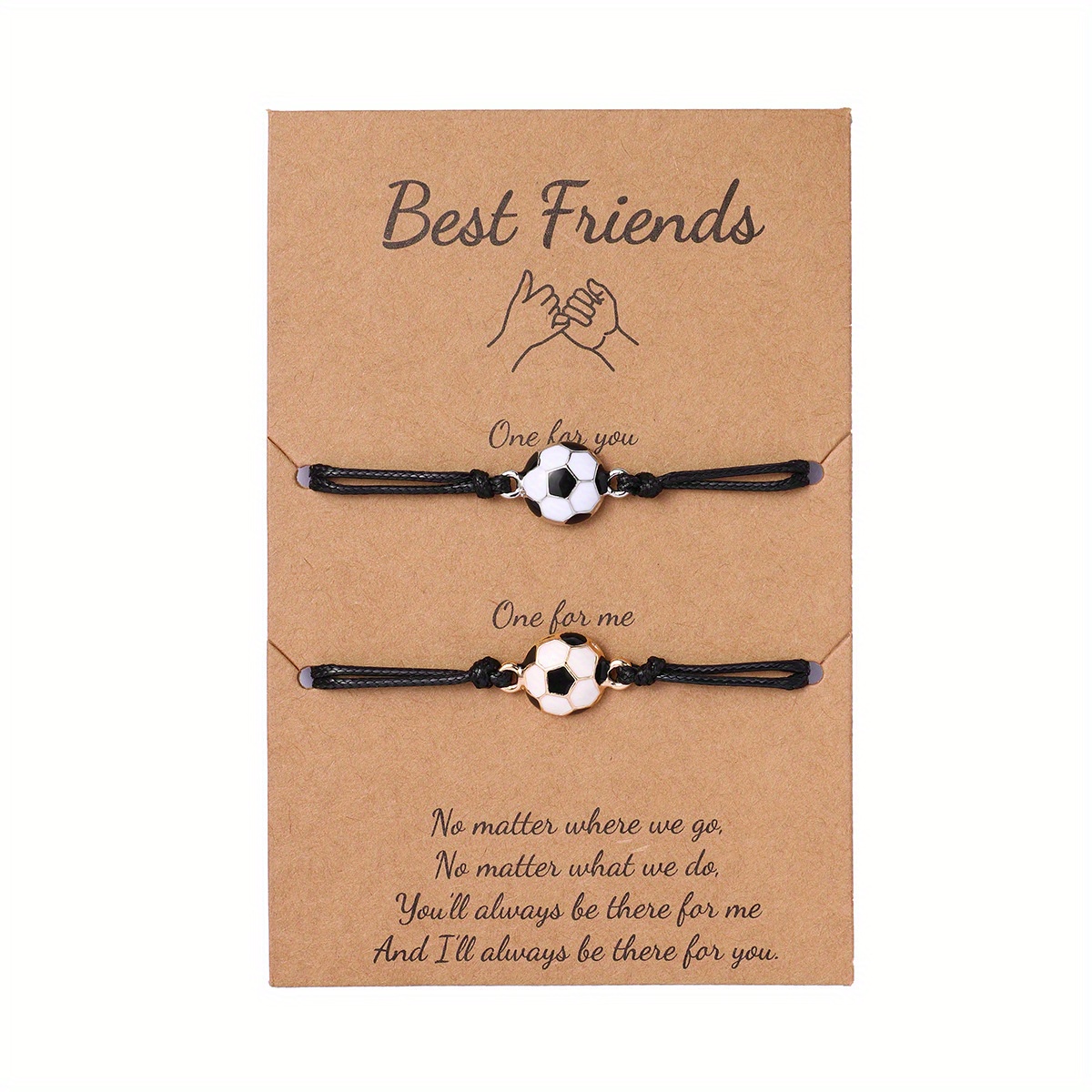 Image of 2pcs Fashion Cartoon Football Pattern Bracelet Football Sports Fan Bracelet Couple Bracelet