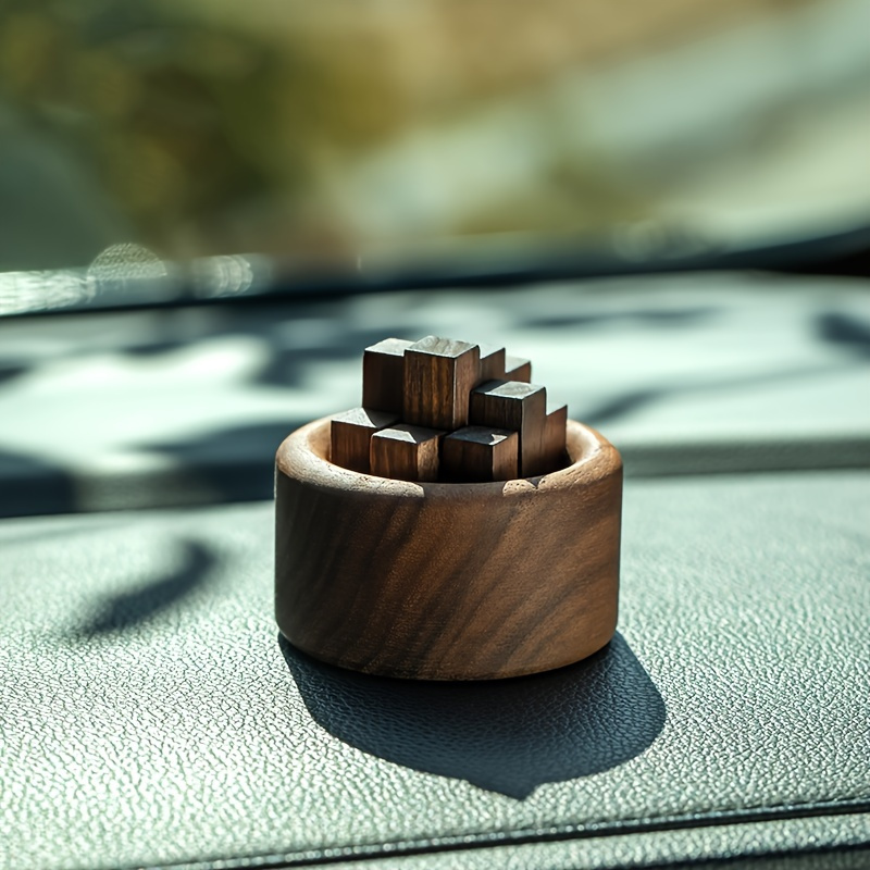 

1pc Wooden Car - Portable And Long- For - , Round , Compatible Auto Devices - For , 4th, Day - No Battery Required