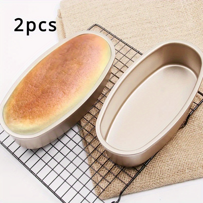 

2-pack Oval Loaf Baking Pans For Cheesecake And Bread - , Carbon Steel, Easy Clean, Birthday & New Year's Baking - Kitchen Baking Tools