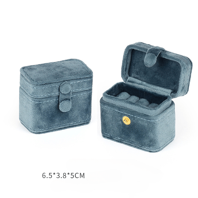 Mini Snap Jewelry Box, Fashion Ring and Earrings Storage