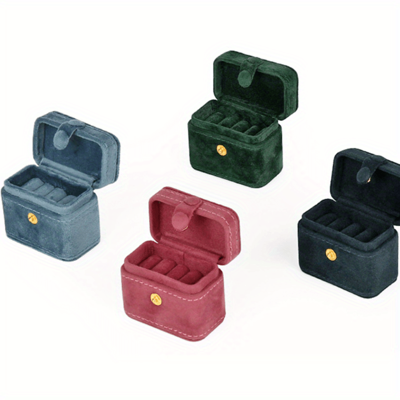 Mini Snap Jewelry Box, Fashion Ring and Earrings Storage