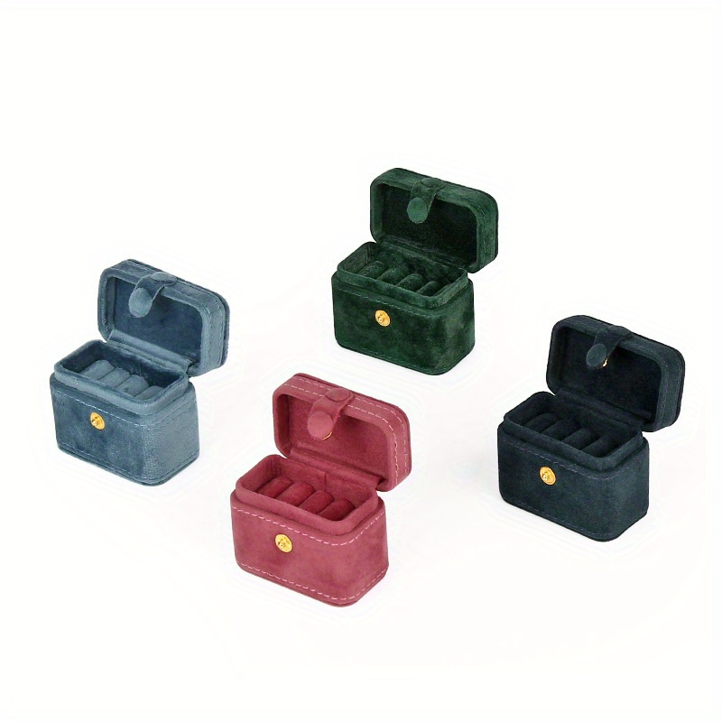 Mini Snap Jewelry Box, Fashion Ring and Earrings Storage