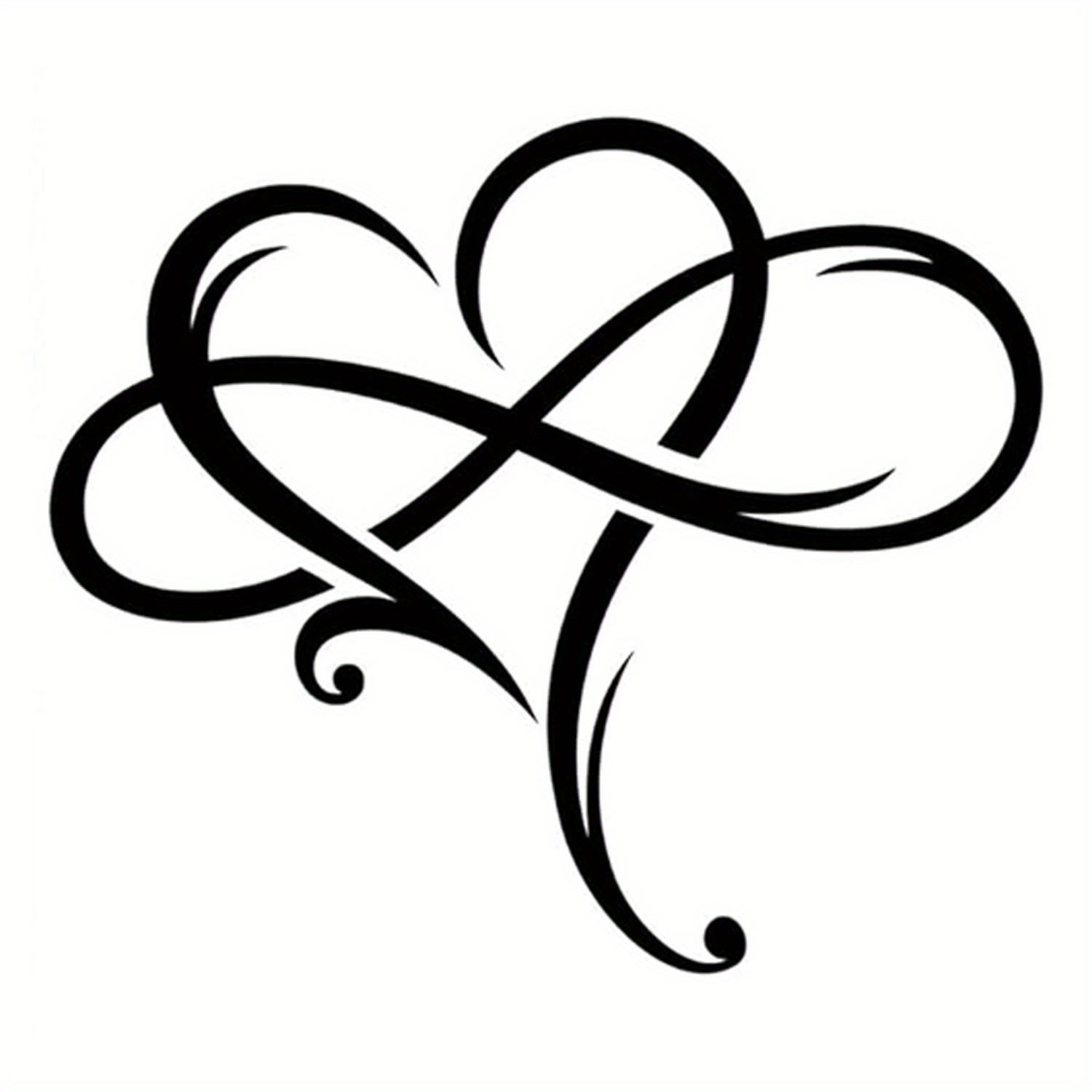 

Eternal Love Infinity Heart Temporary Tattoos - 6 Sheets For Men & Women, Perfect For Neck & Arm