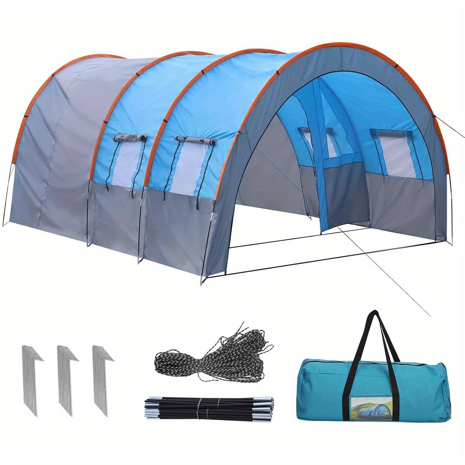 4 6 person xxl large   tent multi   with huge   3000 mm group tent   tent group   grey 0