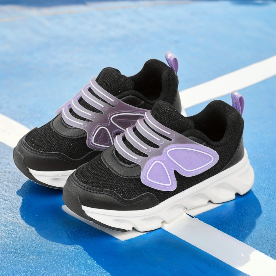 Girls' Breathable Sneakers - Non-Slip, Comfortable Walking & Running Footwear for Youngsters with Cartoon Patterns, Youngsters Sneakers for School