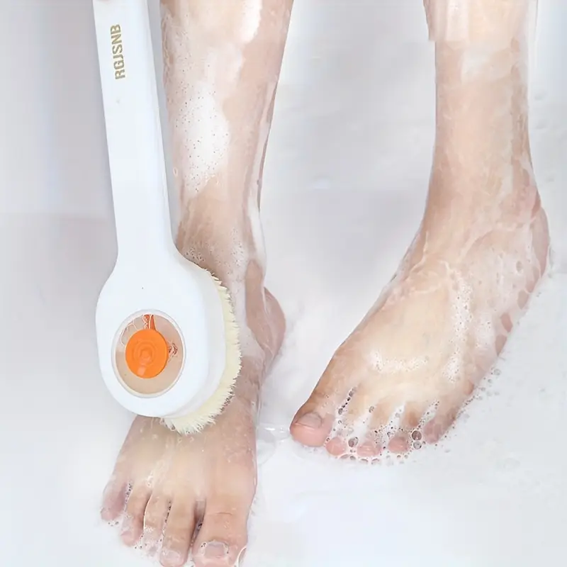 long handled shower scrub brush soft bristle body exfoliator massage tool for bathing back scrubbing and skin care Product details 1