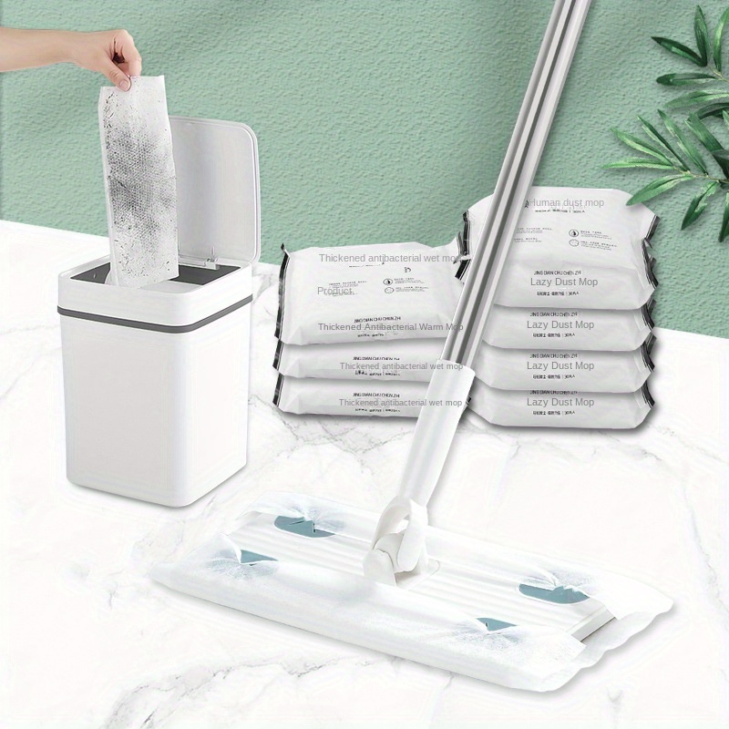 

1pc/2pcs/3pcs Mop Set, Thickened Static Dust Mop With Disposable Wipes, No Hand Washing Required, Flat Design For Home Cleaning, Suitable For Living Room, Bedroom, Bathroom, Kitchen, Plastic Material