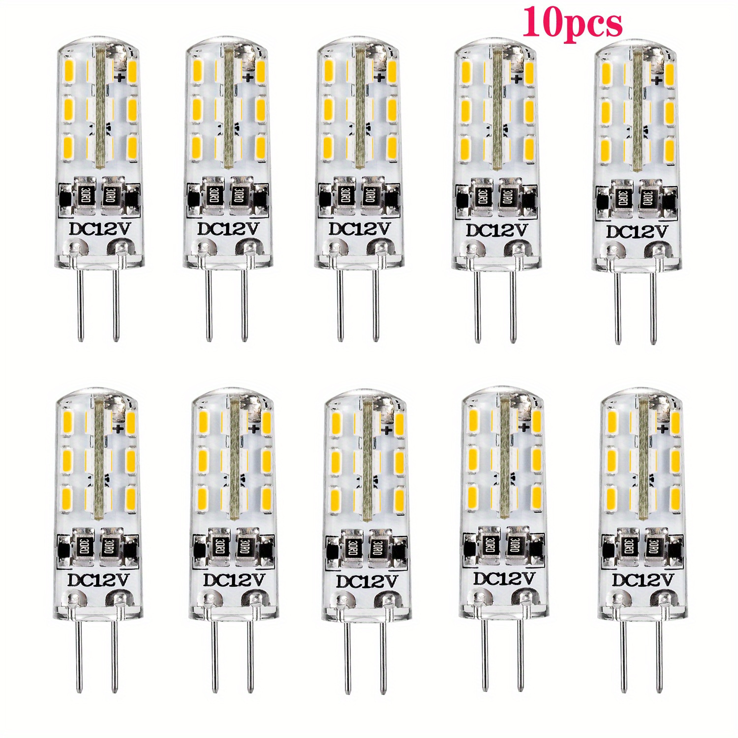 10pcs 5pcs g4 led bulb jc bi pin base lights 360 beam angle 1 5 watt   12v replacement 10w 20w t3   suitable use for wall sconces floor torchiere lamp hallway and bedrooms etc warm white 3000  white 4000k cool white 7000k