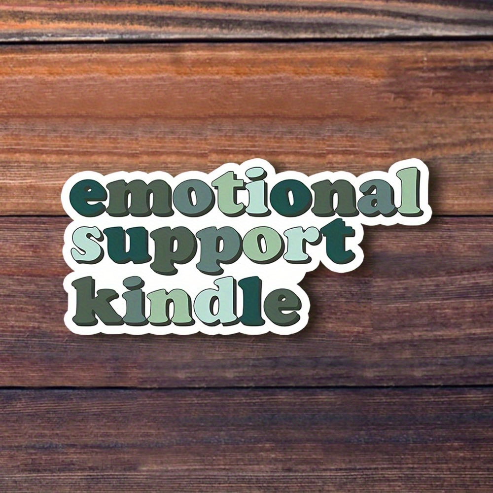 

'emotional Support' -themed Vinyl Sticker - 3" | Waterproof & Uv Protected | Perfect For Laptops, Phones, And More | Durable, Reusable Decal With Glossy Finish | Ideal Gift For Book Lovers