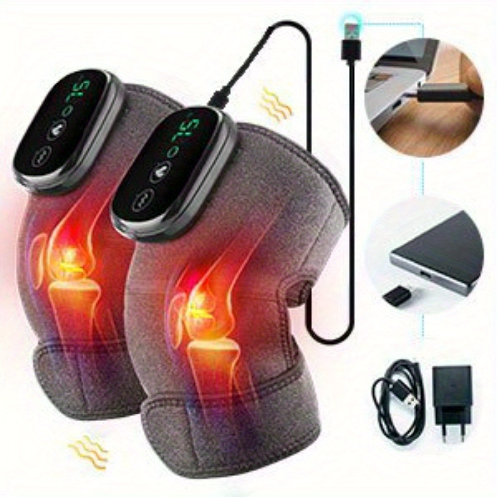 3in 1 kneepad   shoulder knee elbow heating vibration massage heating pad for knee brace with massager cordless knee massager with heat and vibration Product details 0