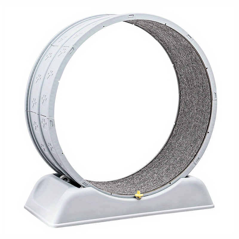 Image of Easy-assemble Cat Treadmill - Durable Plastic Indoor Exercise Wheel For Cats, Promotes Health & Prevents Obesity