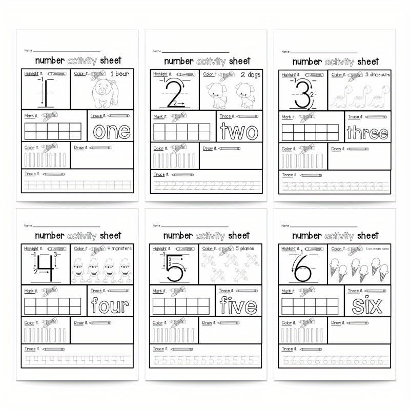 1pc Kids Educational Number Activity Book by ZHIDIAN INTERNATIONAL ? English Pre-K Handwriting Practice Workbook, Number Formation Sheets for Ages 5+, Publication Date 2024-05-01