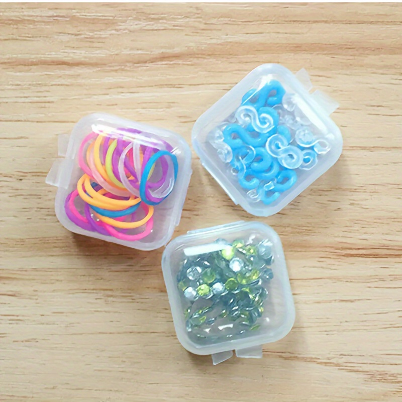 

10pcs Clear Plastic Small Box Jewelry Container Necklace Box