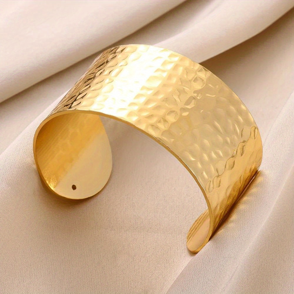 elegant stainless steel open cuff bracelet women