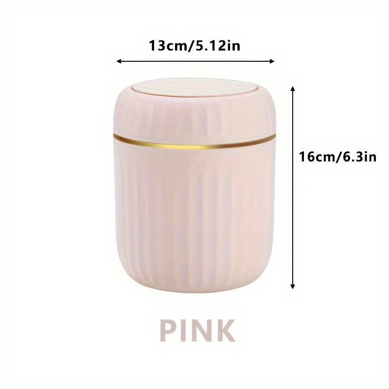 Mini Cestino Per Rifiuti Da Scrivania Con Coperchio - Viola, 1.5 Litri, Per Ufficio, Casa, Bambini