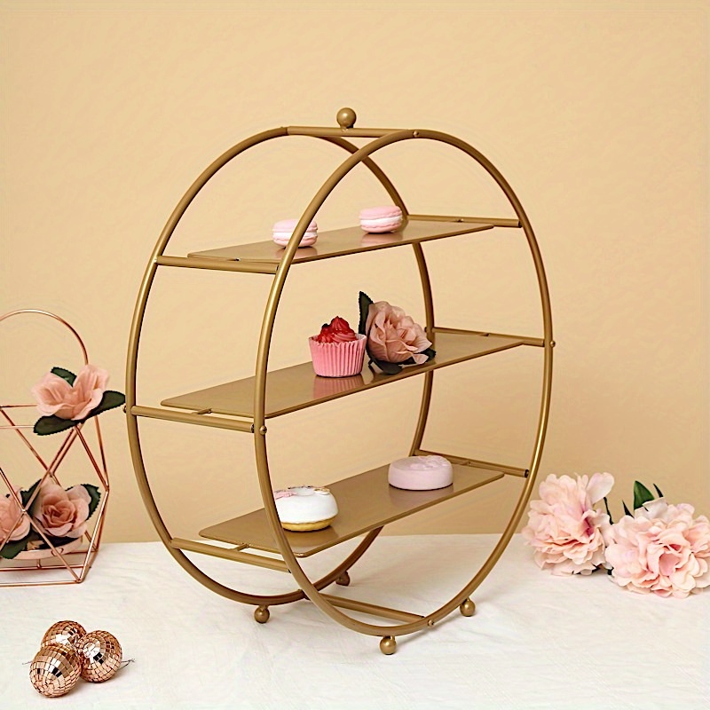 

1pc Golden Cupcake Holder Dessert Display Stand Party Supplies