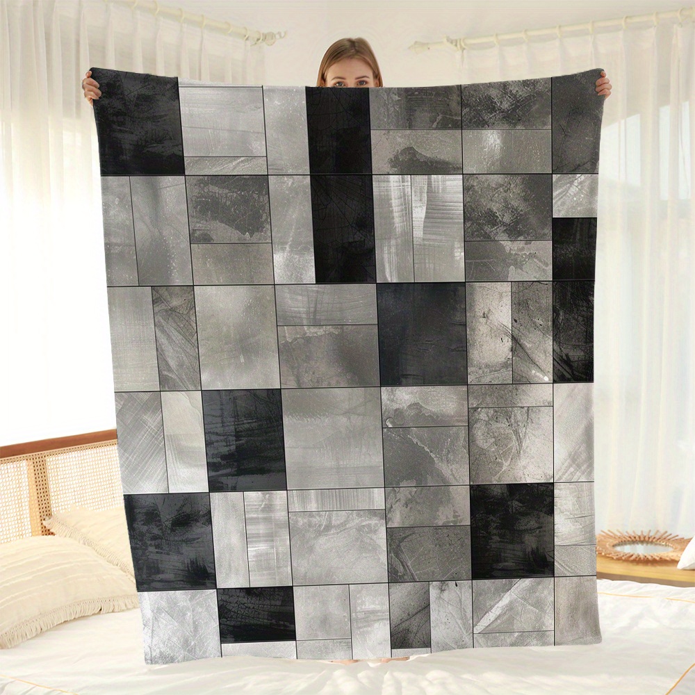 

- & Checkered Fleece Blanket - , & For , Bed, , And - , ,