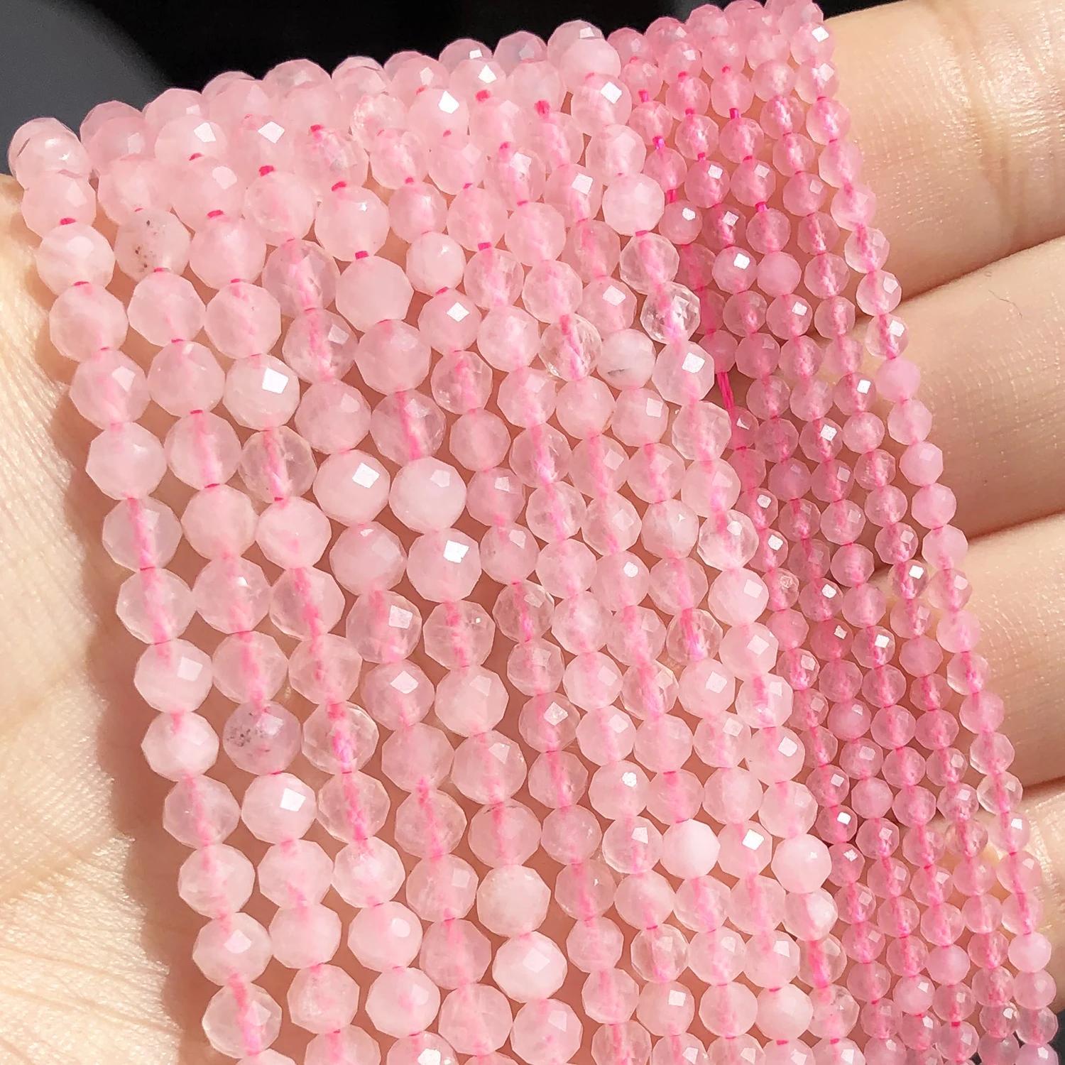 Image of 2 3 4mm Natural Stone Loose Spacer Waist Beads For Jewelry Making Diy Bracelet Earrings Accessories 15''