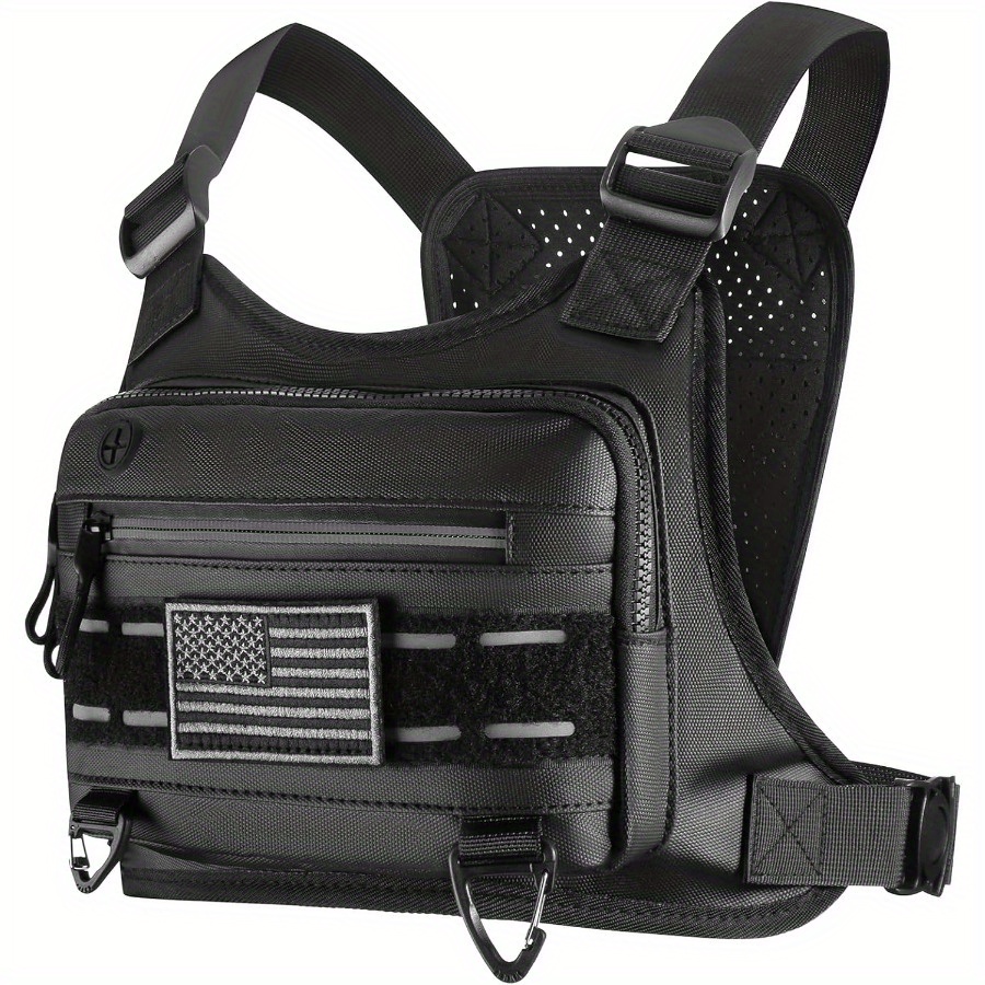 

1pc Tactical Chest Bag - Water , -theft, , Pattern, , For //cycling//motorcycle ,